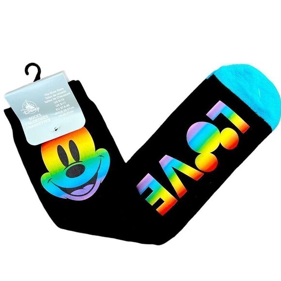 NWT Disney Parks | Pride 🌈 Love Mickey Socks - Picture 1 of 3